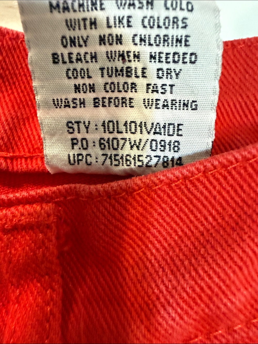 Vintage JORDACHE Rare Red Bare Back Hi Rise Wedgie Western Denim Mom Jeans 9/10 - Picture 5 of 5